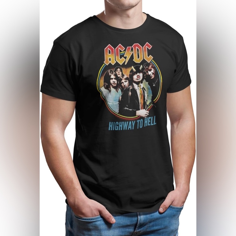 NWOT Philcos AC/DC Album Cover Graphic Print Tee Shirt
